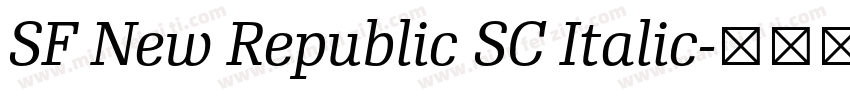 SF New Republic SC Italic字体转换